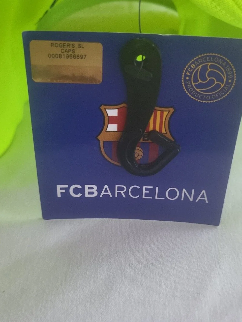 NWT FCBarcelona Official Neon Yellow Trucker Hat